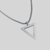 collar gris estilo triangulo de acero marca calak cl sico 142244 GRIS 1
