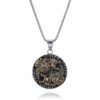 collar plateado diseno de lobo marca calak cl sico 145688 PLATEADO 1