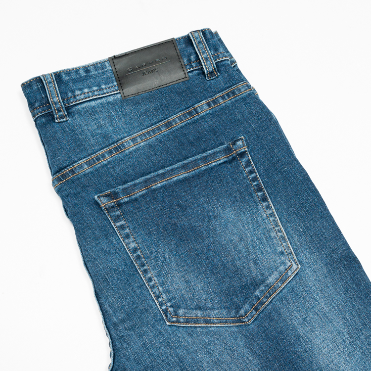 jeans azul estructura labrada marca carven slim 147571 AZUL 3
