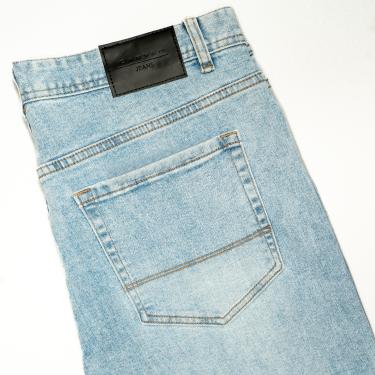 jeans azul estructura labrada marca carven slim 155625 AZUL 4