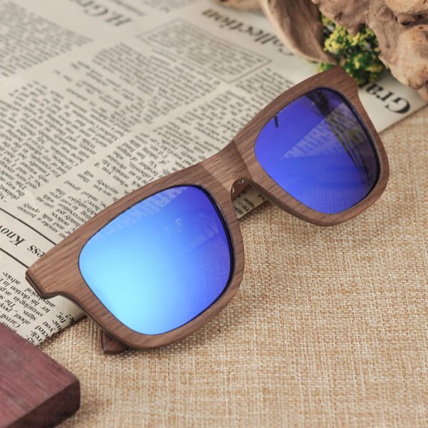 lentes azulesde madera marca watch more cl sico 149735 AZUL 1