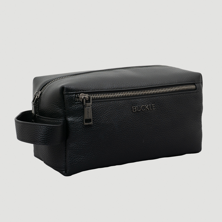 neceser negro diseno b sico con dobles cierres marca buckle cl sico 158741 NEGRO 1