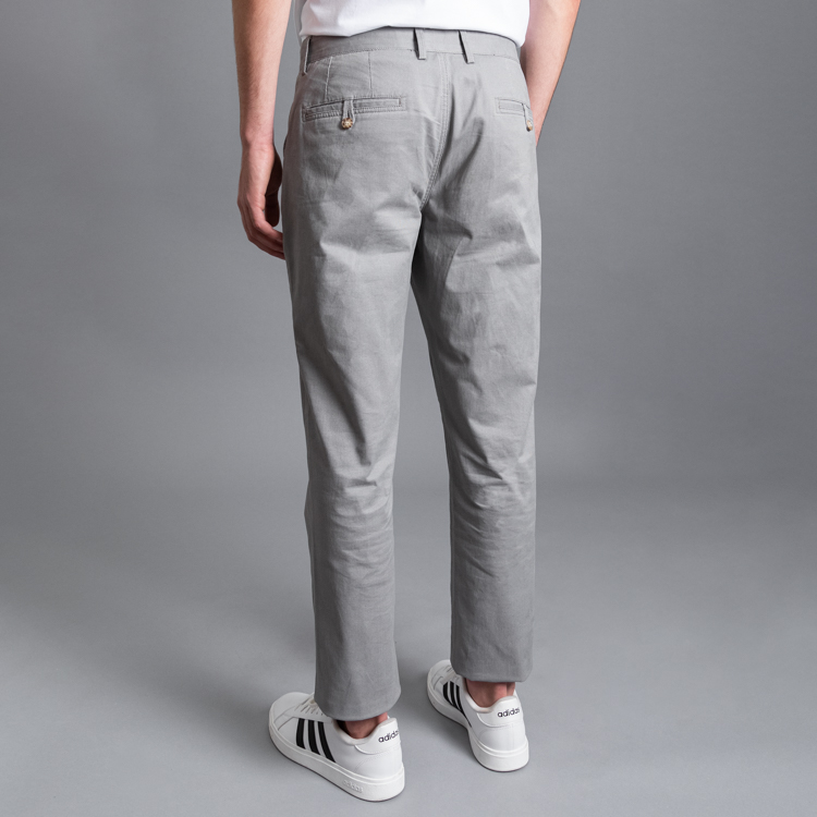 pantal n gris estructura labrada marca carven slim 153176 GRIS 3