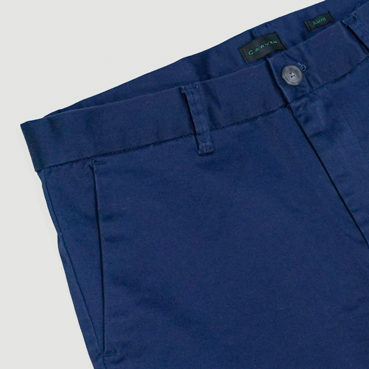 pantalon azul estilo plano marca carven slim 132262 AZUL 3