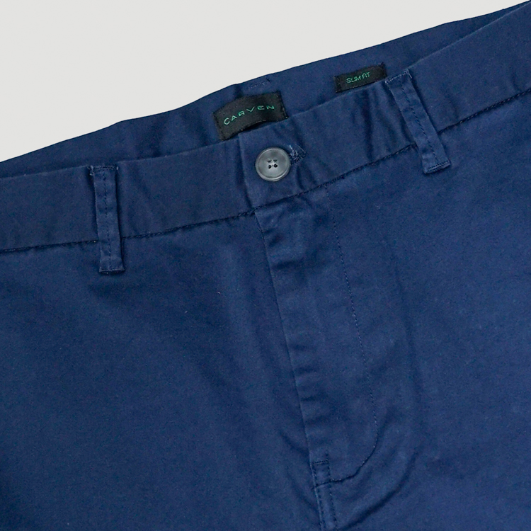 pantalon azul estilo plano marca carven slim 132262 AZUL 4