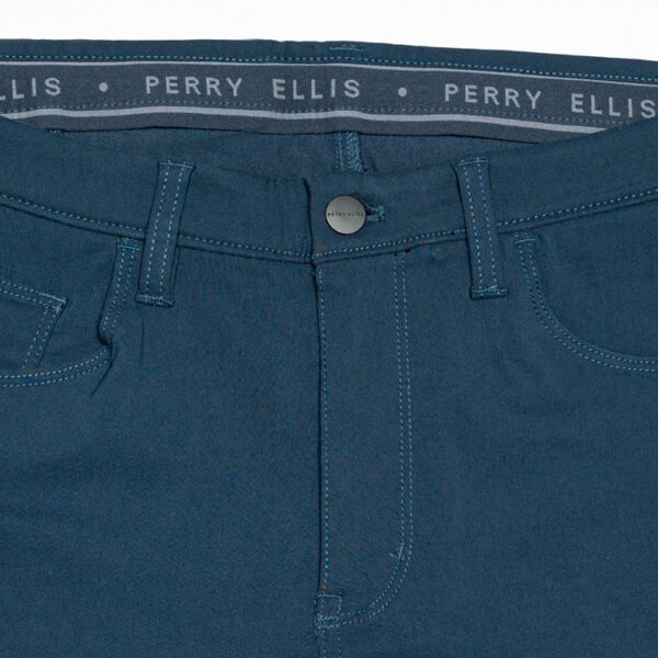 pantalon azul estructura plana marca perry ellis slim 154372 293690 2