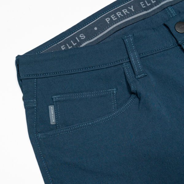 pantalon azul estructura plana marca perry ellis slim 154372 AZUL 3