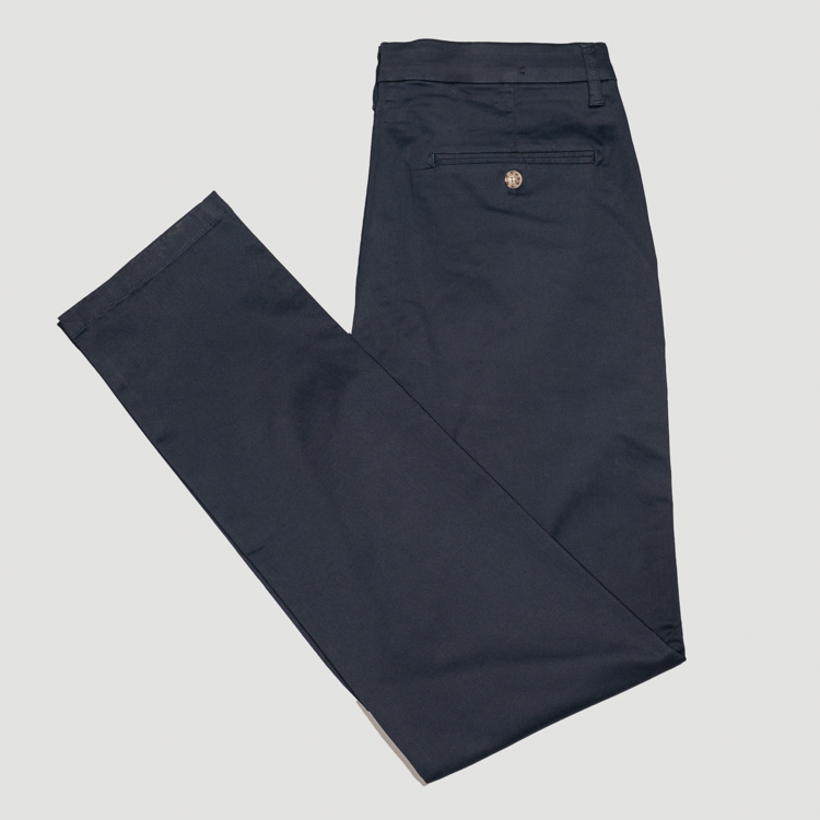 pantalon azul marino estructura plana marca carven slim 167111 AZUL MA