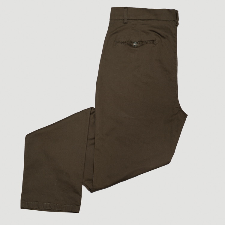 pantalon casual verde musgo estructura plana marca business casual cl sico 160009 VERDE 1