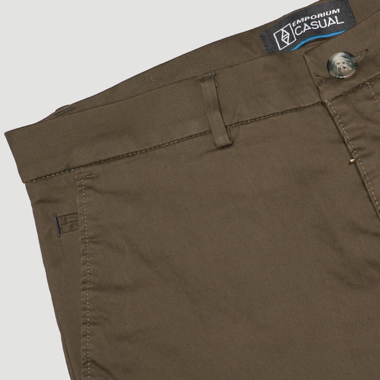 pantalon casual verde musgo estructura plana marca business casual cl sico 160009 VERDE 3