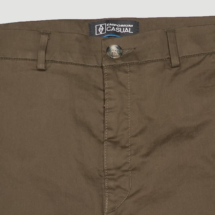 pantalon casual verde musgo estructura plana marca business casual cl sico 160009 VERDE 4