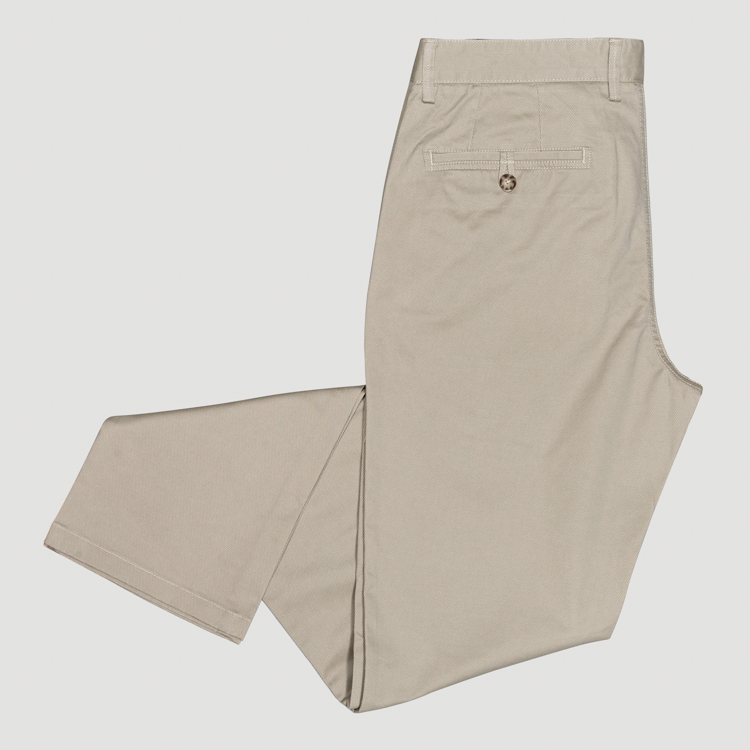 pantalon khaki estructura labrada marca carven slim 153169 KHAKI 1