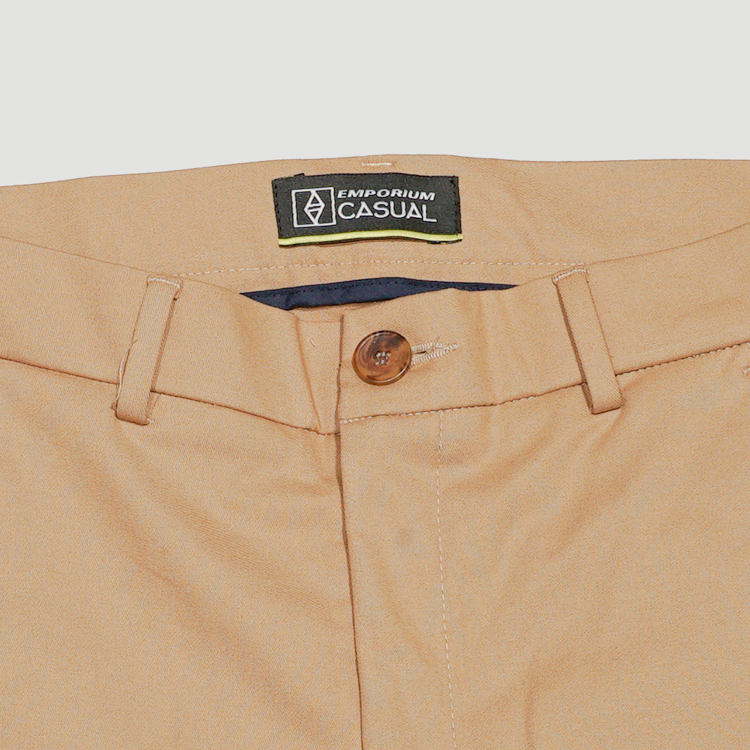 pantalon khaki estructura plana marca bcasual slim 153046 KHAKI 2