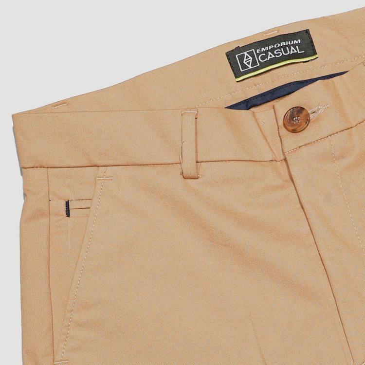 pantalon khaki estructura plana marca bcasual slim 153046 KHAKI 4