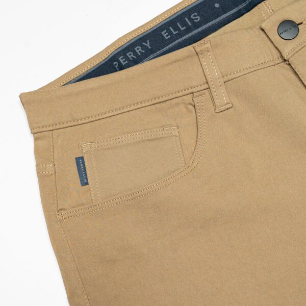 pantalon khaki estructura plana marca perry ellis slim 154377 KHAKI 4