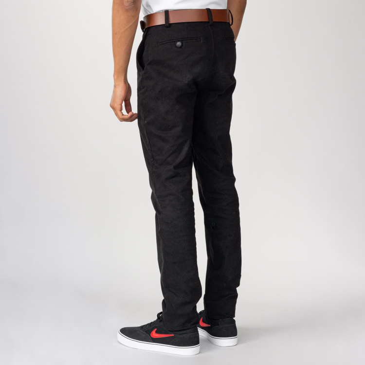 pantalon negro estructura plana lisa marca business casual cl sico 144385 NEGRO2 2