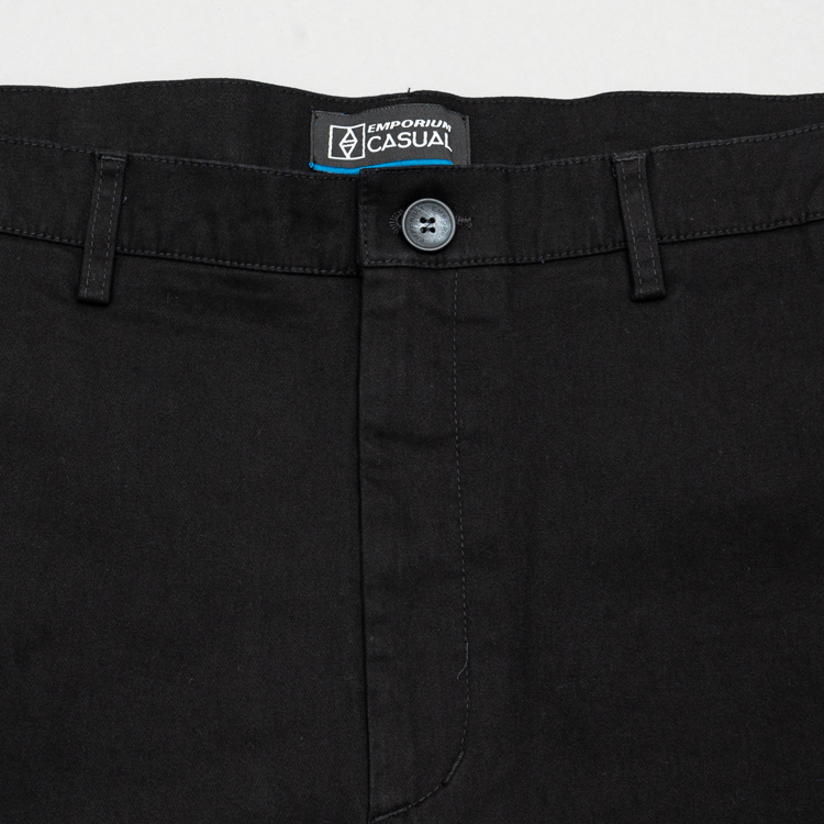 pantalon negro estructura plana lisa marca business casual slim 147803 NEGRO 2