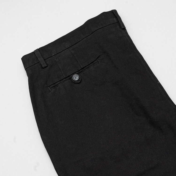 pantalon negro estructura plana lisa marca business casual slim 147803 NEGRO 3