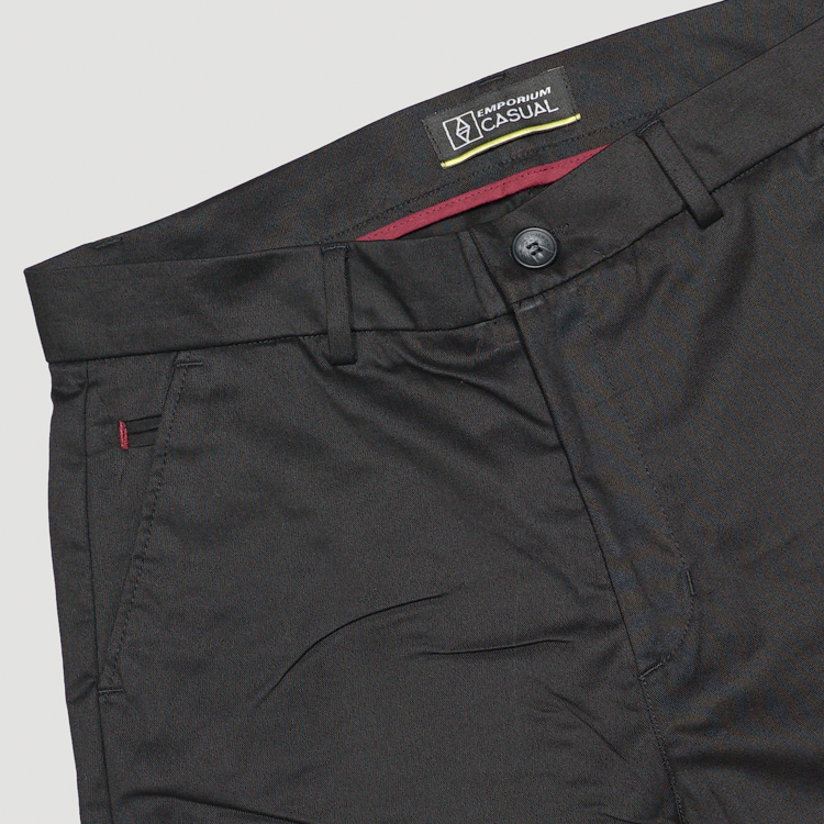 pantalon negro estructura plana marca bcasual slim 153038 NEGRO 4