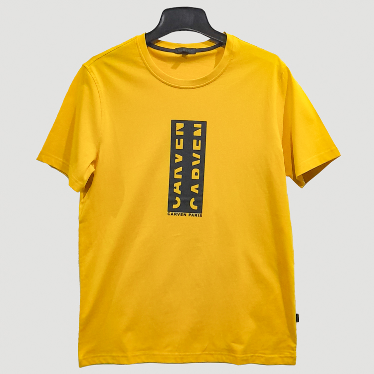 playera amarilla estructura plana marca carven slim 147553 AMARILLO 1