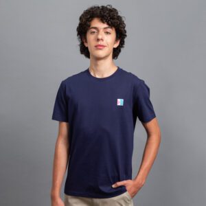 playera azul estructura plana marca carven slim 155770 296542 1