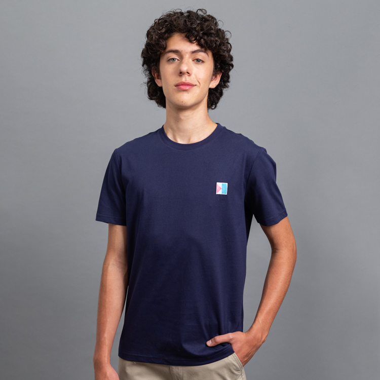 playera azul estructura plana marca carven slim 155770 AZUL 1