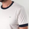 playera beige diseno de rayas marca carven slim 150911 BEIGE 2