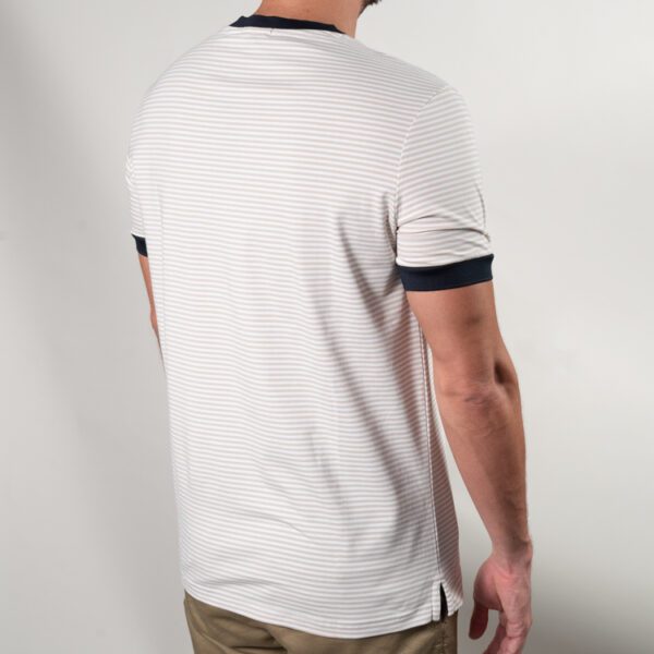 playera beige diseno de rayas marca carven slim 150911 BEIGE 3