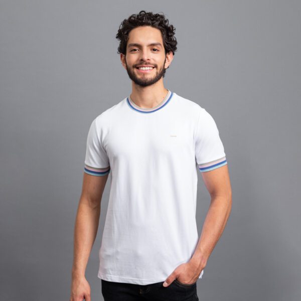 playera blanca estructura contraste marca carven slim 155817 BLANCO 1