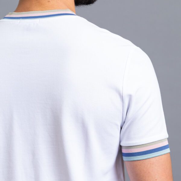 playera blanca estructura contraste marca carven slim 155817 BLANCO 3
