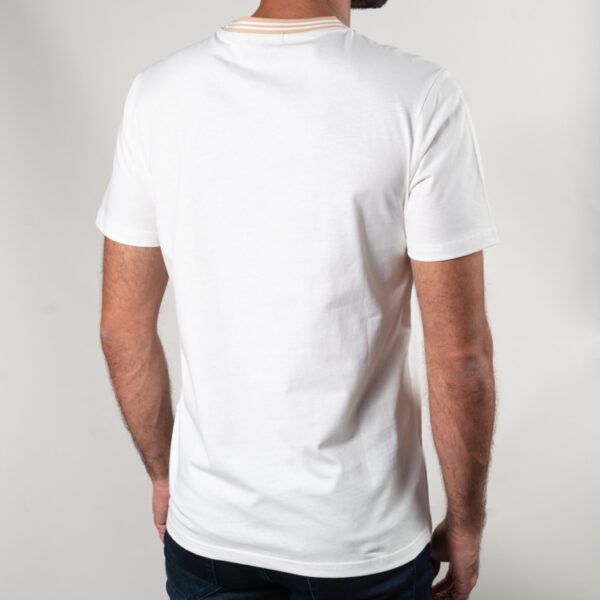 playera blanca estructura cuello contrastado marca carven slim 150891 BLANCO 4