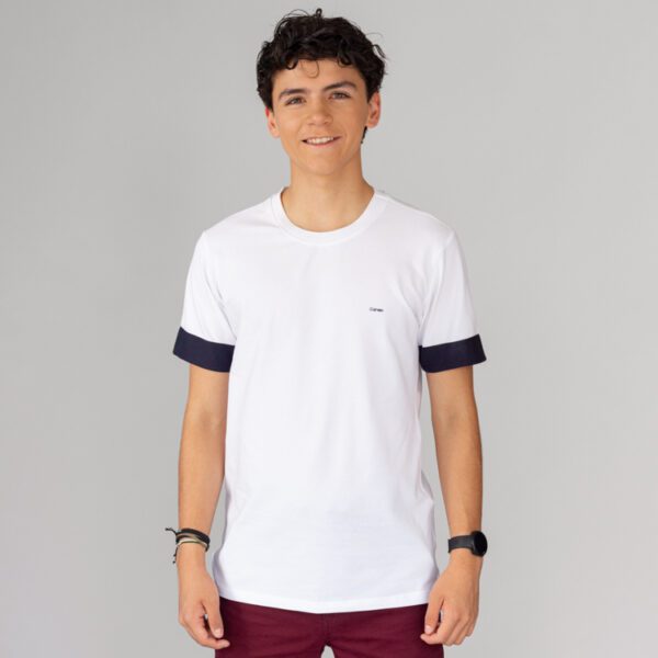 playera blanca estructura plana marca carven slim 144221 BLANCO 1
