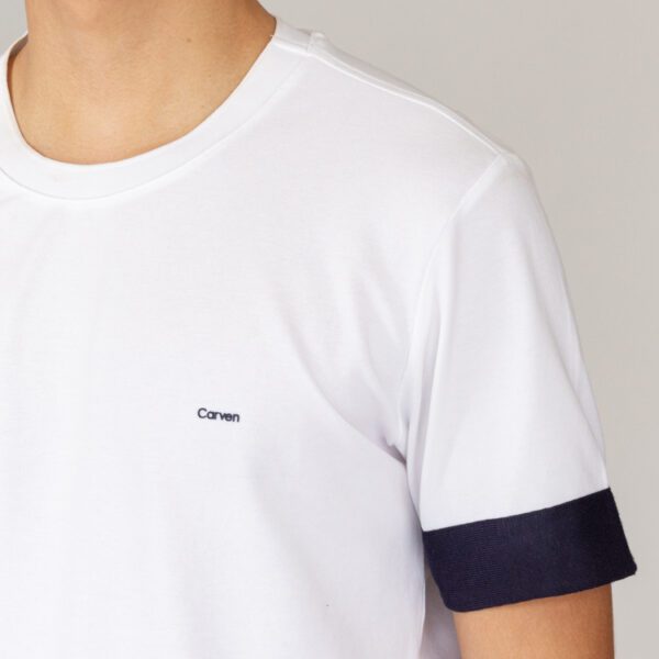 playera blanca estructura plana marca carven slim 144221 BLANCO 3
