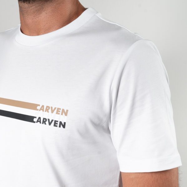 playera blanca estructura plana marca carven slim 150903 270488 2