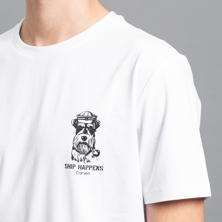 playera blanca estructura plana marca carven slim 155808 BLANCO 2