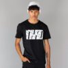 playera negra estructura plana marca carven slim 144220 NEGRO 1