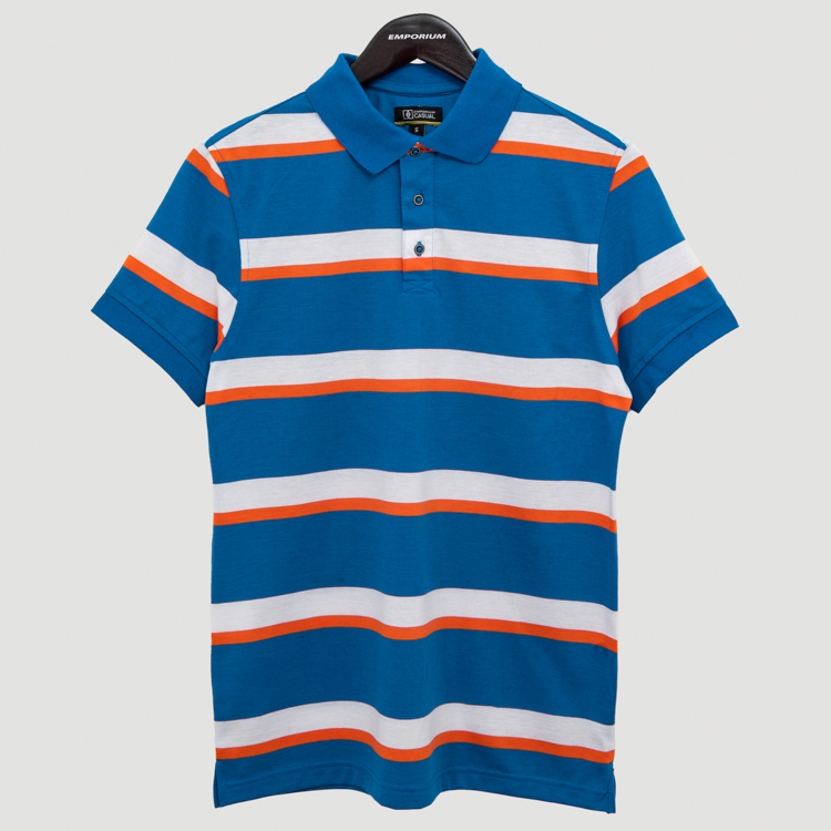 polo azul diseno lineal marca bcasual cl sico 147837 AZUL 1