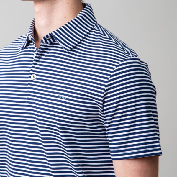 polo azul estructura l neas horizontales marca carven slim 149928 249597 2