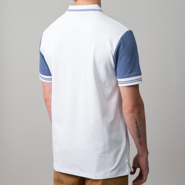 polo azul estructura manga contrastada marca carven slim 149912 249601 3