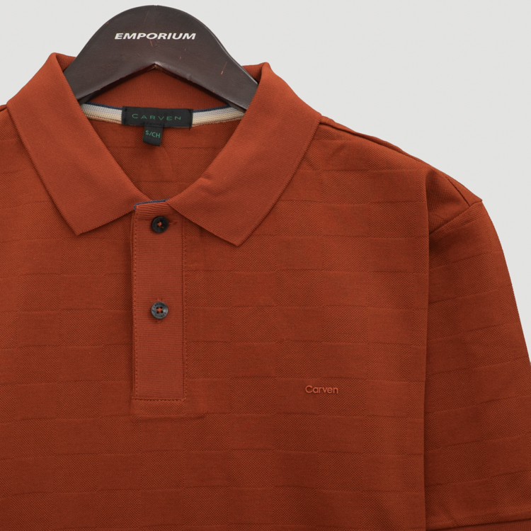 polo caf estructura plana marca carven slim 167129 CAFE