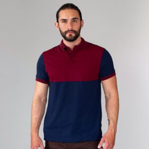 polo corinto estructura pecho contrastado marca business casual slim 144434 216831 1