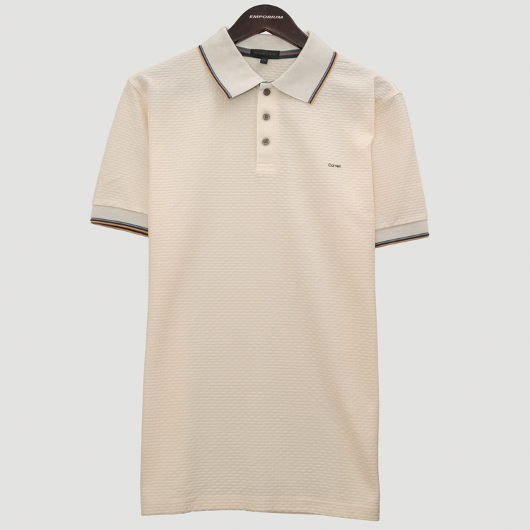 polo crema estructura labrada marca carven slim 167165 377859