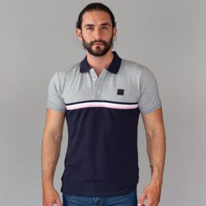 polo gris estructura plana marca carven slim 144209 216210 1