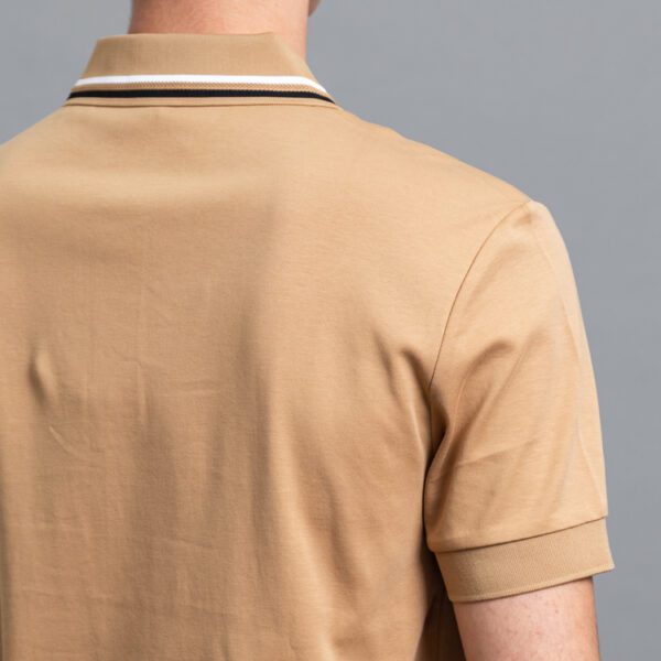 polo khaki estructura contraste marca carven slim 150855 296584 3