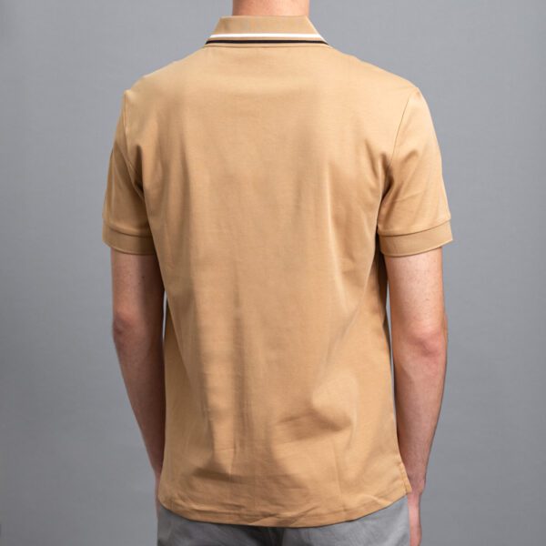 polo khaki estructura contraste marca carven slim 150855 296584 4