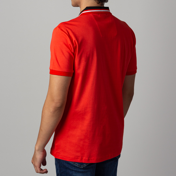 polo naranja estructura cuello contrastado marca carven slim 141095 NARANJA 3