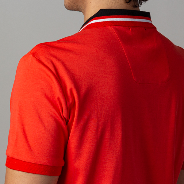 polo naranja estructura cuello contrastado marca carven slim 141095 NARANJA 4