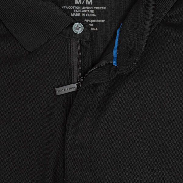 polo negra estructura labrada marca perry ellis slim 154391 293687 4