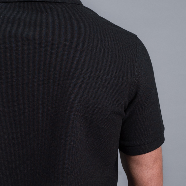 polo negro estructura plana marca carven slim 161515 NEGRO 3
