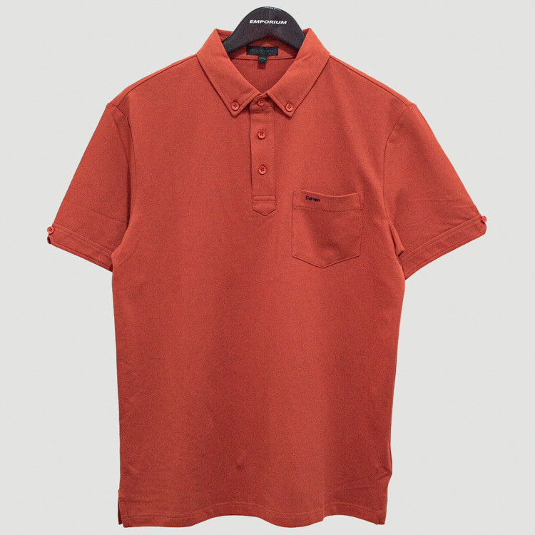 polo rojo estructura plana marca carven slim 147543 ROJO 1